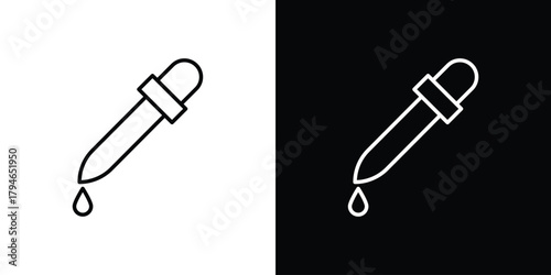 Eye dropper icon. Premium pictogram isolated on a white background.