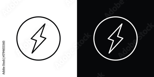 Flash icon. Premium pictogram isolated on a white background.