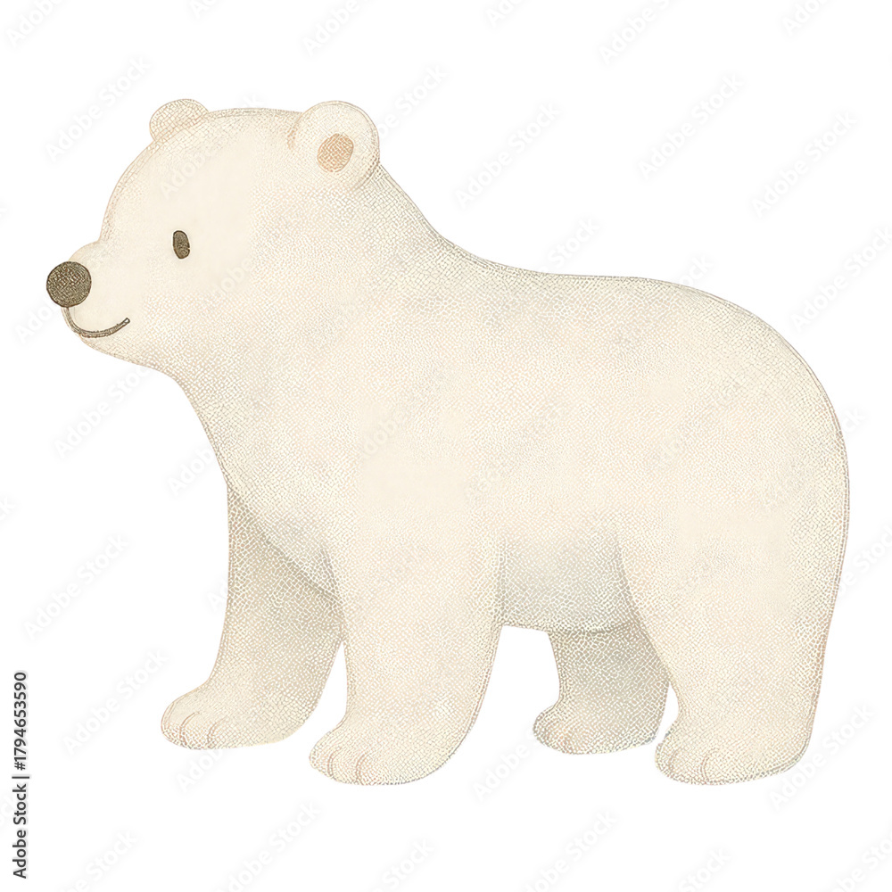 Fototapeta premium A charming collection of watercolor winter cute bear illustrations featuring soft, hand-painted textures and warm pastel tones. Each bear is shown enjoying cozy winter activities.