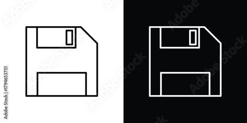 Floppy disk icon. Premium pictogram isolated on a white background.