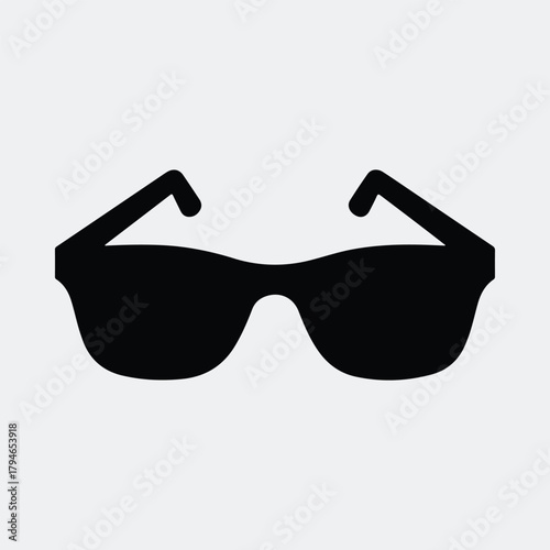 Silhouette sunglasses modern fashion accessory for sun protection vector illustration