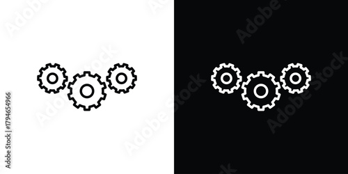 Gears icon. Premium pictogram isolated on a white background.