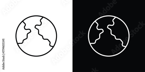 Globe icon. Premium pictogram isolated on a white background.