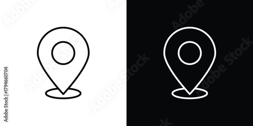 Location pin icon. Premium pictogram isolated on a white background.