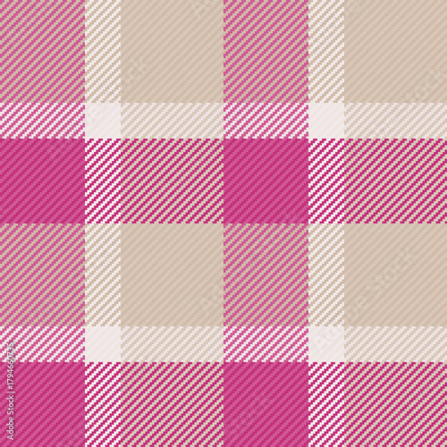 Worldwide seamless pattern check, suite plaid texture tartan. Thin vector fabric background textile in light and pink colors.
