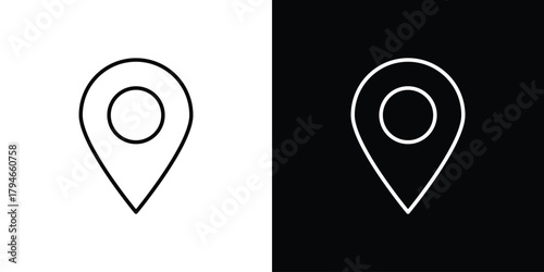 Location pin icon. Premium pictogram isolated on a white background.