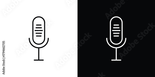 Microphone icon. Premium pictogram isolated on a white background.