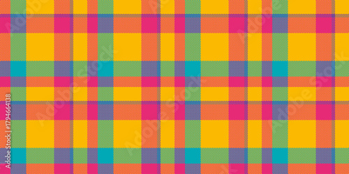 Fresh textile check vector, merry pattern background seamless. Cowboy fabric tartan texture plaid in bright and pink colors.