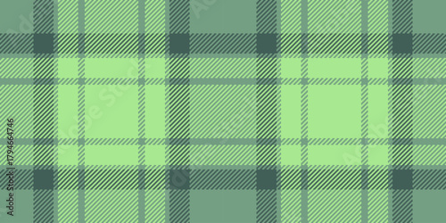 A fresh, seamless fabric texture. Timeless tartan pattern in gentle green tones, conveying tradition and heritage. Ideal for backgrounds and textiles.