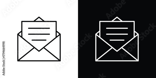 Open email icon. Premium pictogram isolated on a white background.