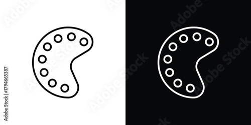 Palette icon. Premium pictogram isolated on a white background.