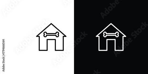 Pet house icon. Premium pictogram isolated on a white background.