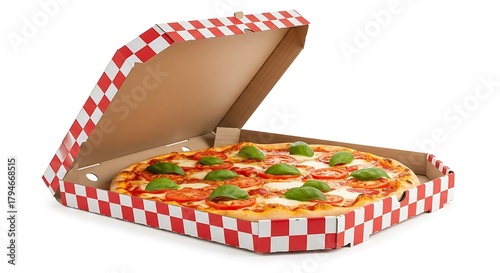 Margherita pizza in a box