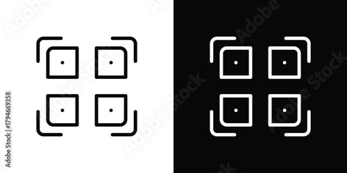 QR code icon. Premium pictogram isolated on a white background.