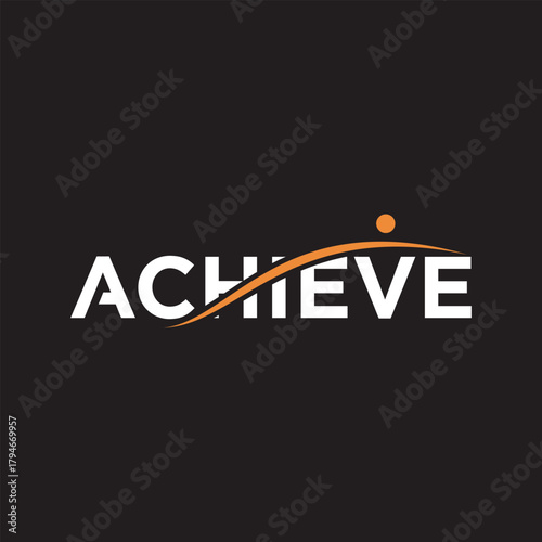 Achieve logo design wordmark  typography font text vector inspiration.