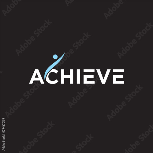 Achieve logo design wordmark  typography font text vector inspiration.