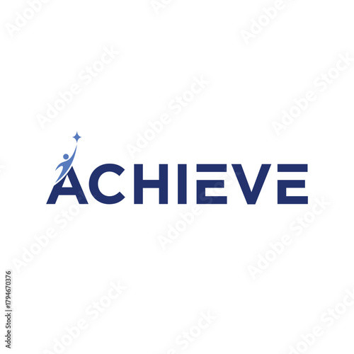 Achieve logo design wordmark  typography font text vector inspiration.