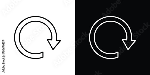 Reset icon. Premium pictogram isolated on a white background.