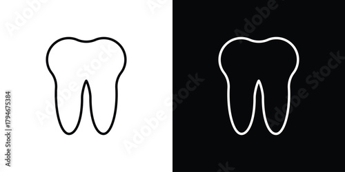Tooth icon. Premium pictogram isolated on a white background.