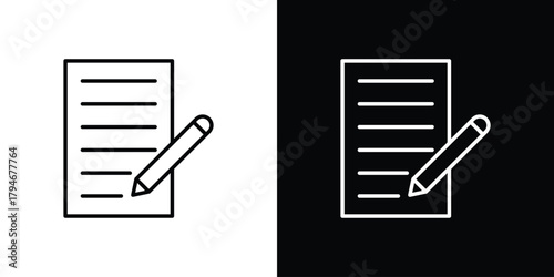 Writing icon. Premium pictogram isolated on a white background.