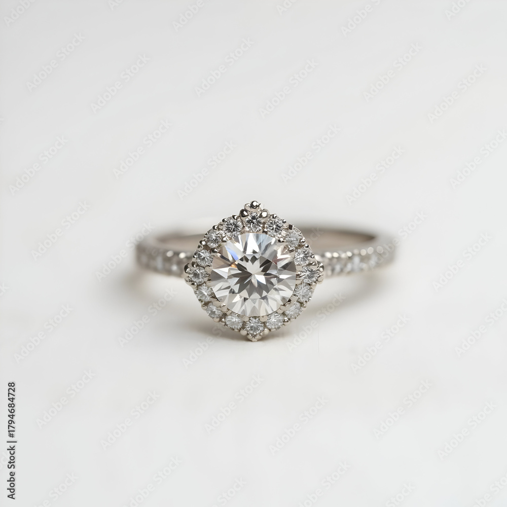 Fototapeta premium Wedding rings on white