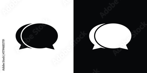 Chat icon, outline vector sign, linear and solid style. vector symbol on white background