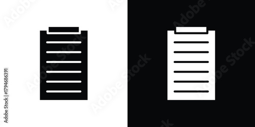 Clipboard icon, outline vector sign, linear and solid style. vector symbol on white background