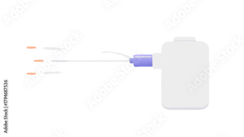 Medical injection syringe illustration for healthcare and medical procedure stock image and graphic design assets
