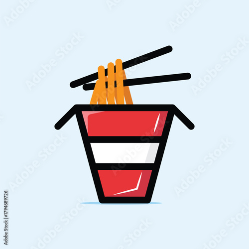 a bowl of instant noodles