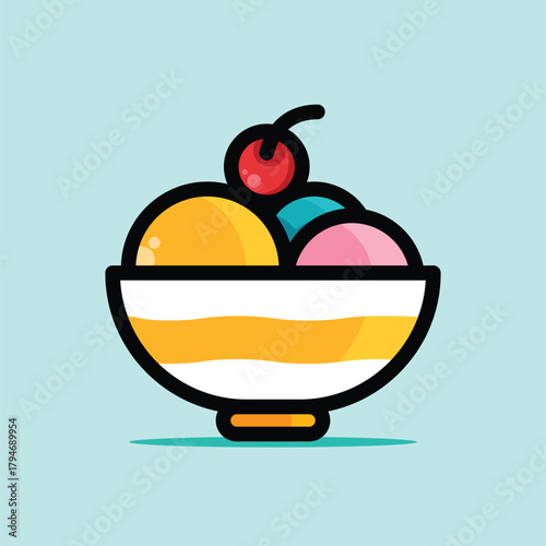 a bowl of delicious ice cream