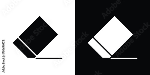 Eraser icon, outline vector sign, linear and solid style. vector symbol on white background