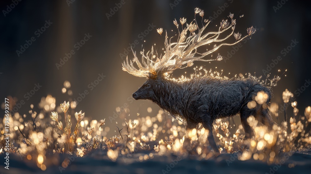 Obraz premium A deer with ants on its head