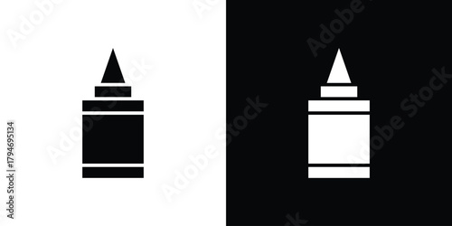 Glue icon, outline vector sign, linear and solid style. vector symbol on white background