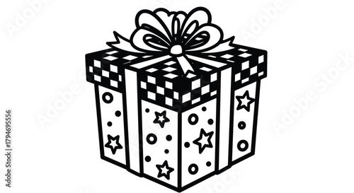 A beautifully wrapped gift box with a festive bow on top, ready for any special occasion celebration.