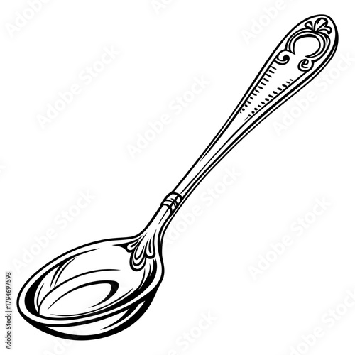 spoon on white background