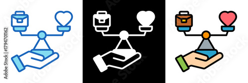 Work Life Balance tripplestyle icon