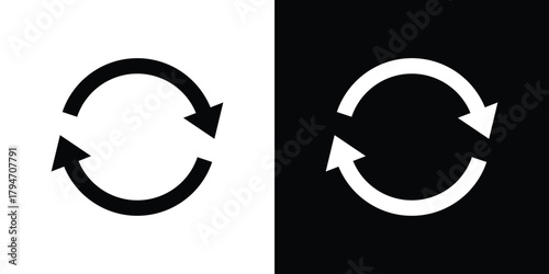 Reuse icon, outline vector sign, linear and solid style. vector symbol on white background