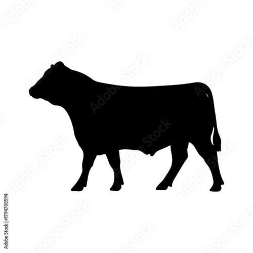 Show steer silhouette vector flat illustration design.