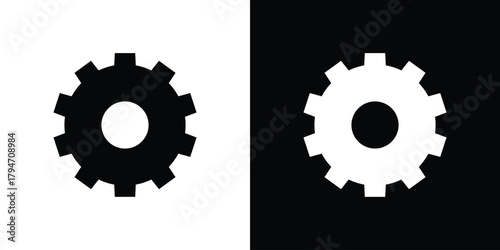 Settings icon, outline vector sign, linear and solid style. vector symbol on white background