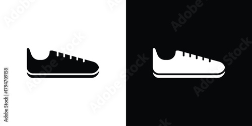 Shoes icon, outline vector sign, linear and solid style. vector symbol on white background