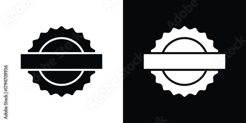 Stamp icon, outline vector sign, linear and solid style. vector symbol on white background