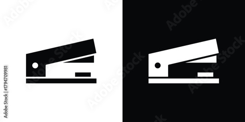 Stapler icon, outline vector sign, linear and solid style. vector symbol on white background