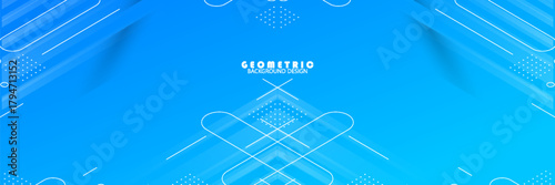 elegant minimalist blue backdrop with soft gradients and floating geometric outlines, perfect for presentations or branding. suit for bussines, banners