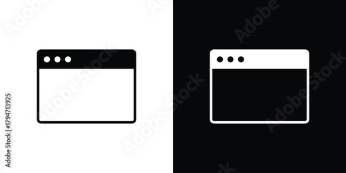 Web page icon, outline vector sign, linear and solid style. vector symbol on white background