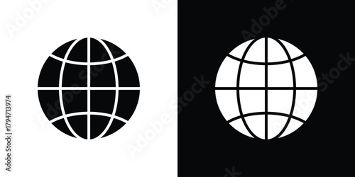 Website icon, outline vector sign, linear and solid style. vector symbol on white background