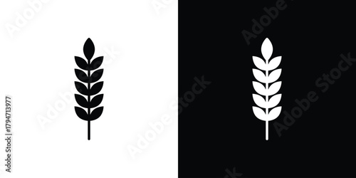 Wheat icon, outline vector sign, linear and solid style. vector symbol on white background