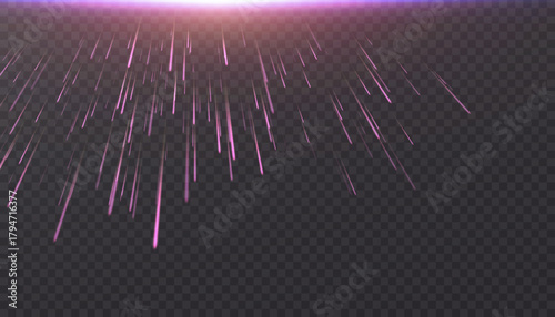 Background light effect with bright purple energy streaks and dynamic vertical rays, forming intense glowing motion for overlays, magic impacts and particle accents in fantasy visuals.