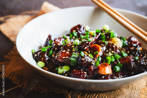 Chilli Mushroom in Dark Soy Sauce | Indo-Chinese Stir Fry | Spicy Mushroom Recipe with Peppers and Thick Asian Sauce
