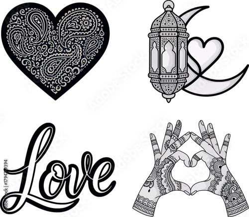 Love And Cultural Romance Icons