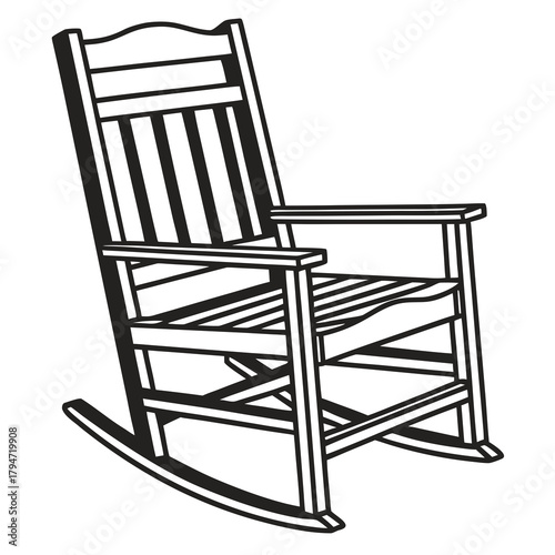 wooden chair isolated on white